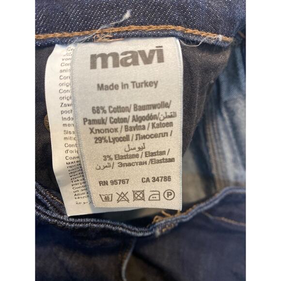 Mavi Zach Jeans Mens 33x32 Blue Denim Straight Leg Dark Wash - Picture 8 of 9
